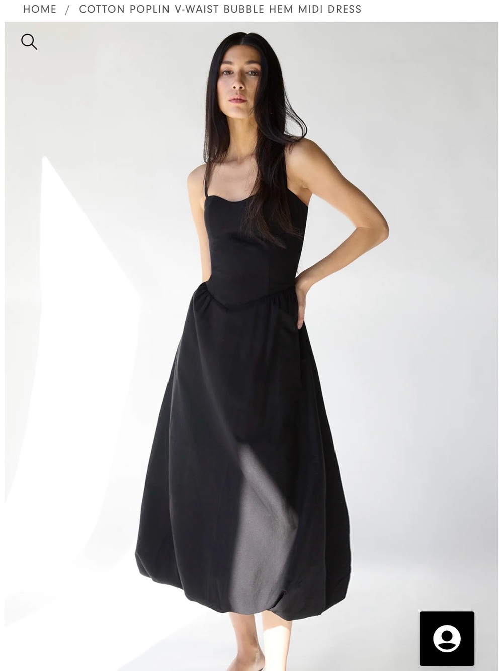 Oak + Fort Black Dress Minimalist Wedding Guest
